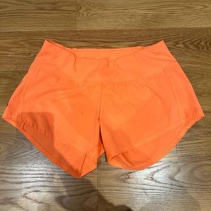 Orange Osielle Running Shorts Size 4 4” inseam